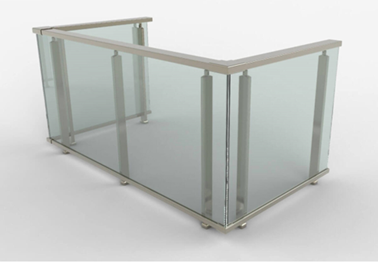 SQUARE SYSTEM GLASS RAILING